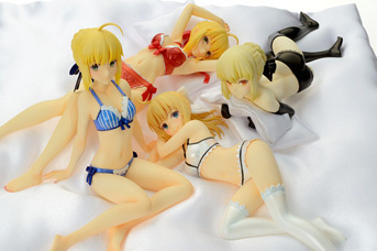 Saber, Saber Alter, Saber EXTRA, Saber Lily (Saber Special Premium Edition), Fate/Stay Night, Wave, Pre-Painted, 1/8